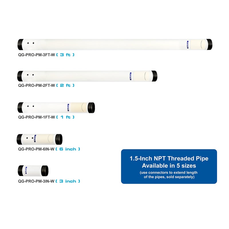 QualGear QG-PRO-PM-PCO-W Pro-AV 1.5" Npt Threaded Pipe Connector with Opening Projector Accessory - Image 4